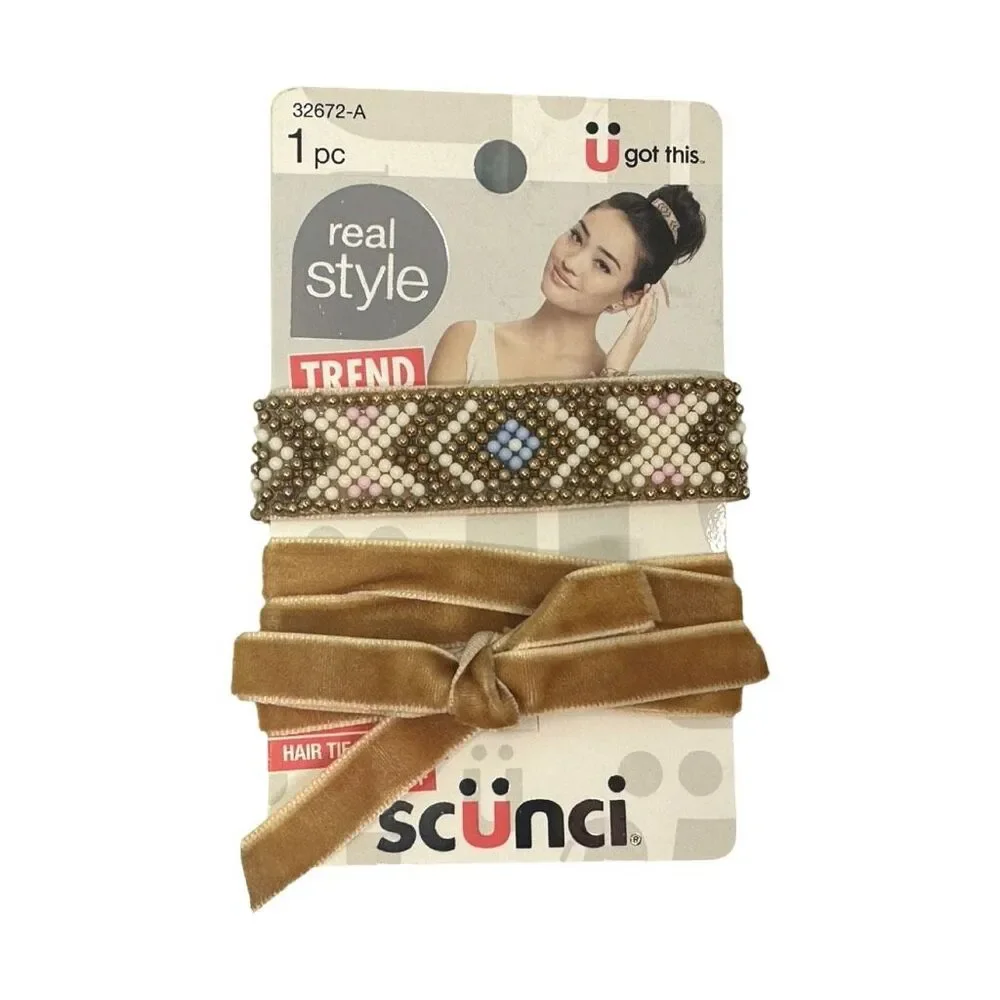 SCUNCI Multi-Wear Hair Tie, Bracelet, & Bun-Cuff - Set of 4